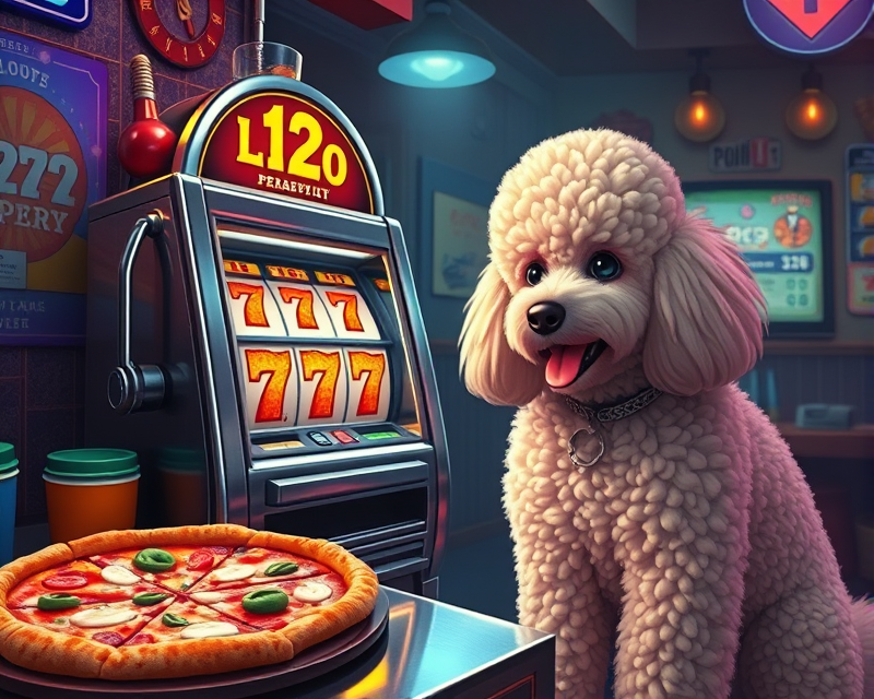 pizza, slot machine, pickle, poodle